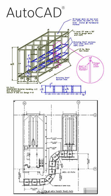 AutoCAD Material Handling Designed Equipment